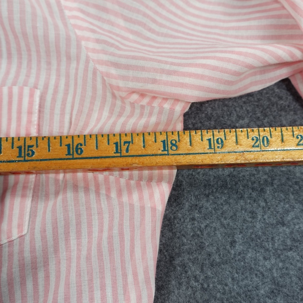 Lot of 2 J.Crew Womens Small Striped Cotton Button Down Shirts Pink Green 1796 - Picture 4 of 7